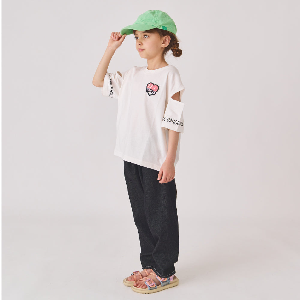ワッペン付き半袖Tシャツ