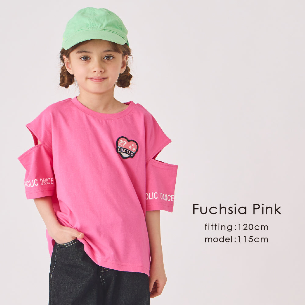 ワッペン付き半袖Tシャツ