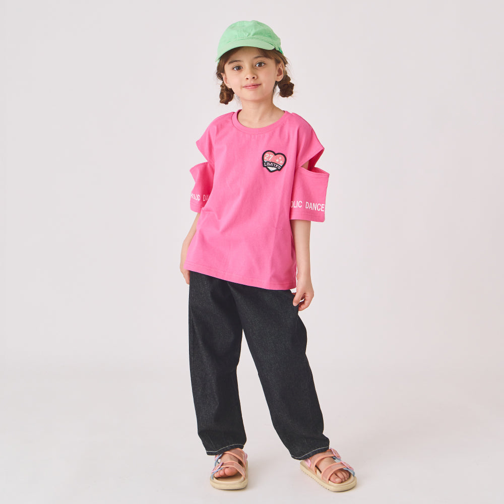 ワッペン付き半袖Tシャツ