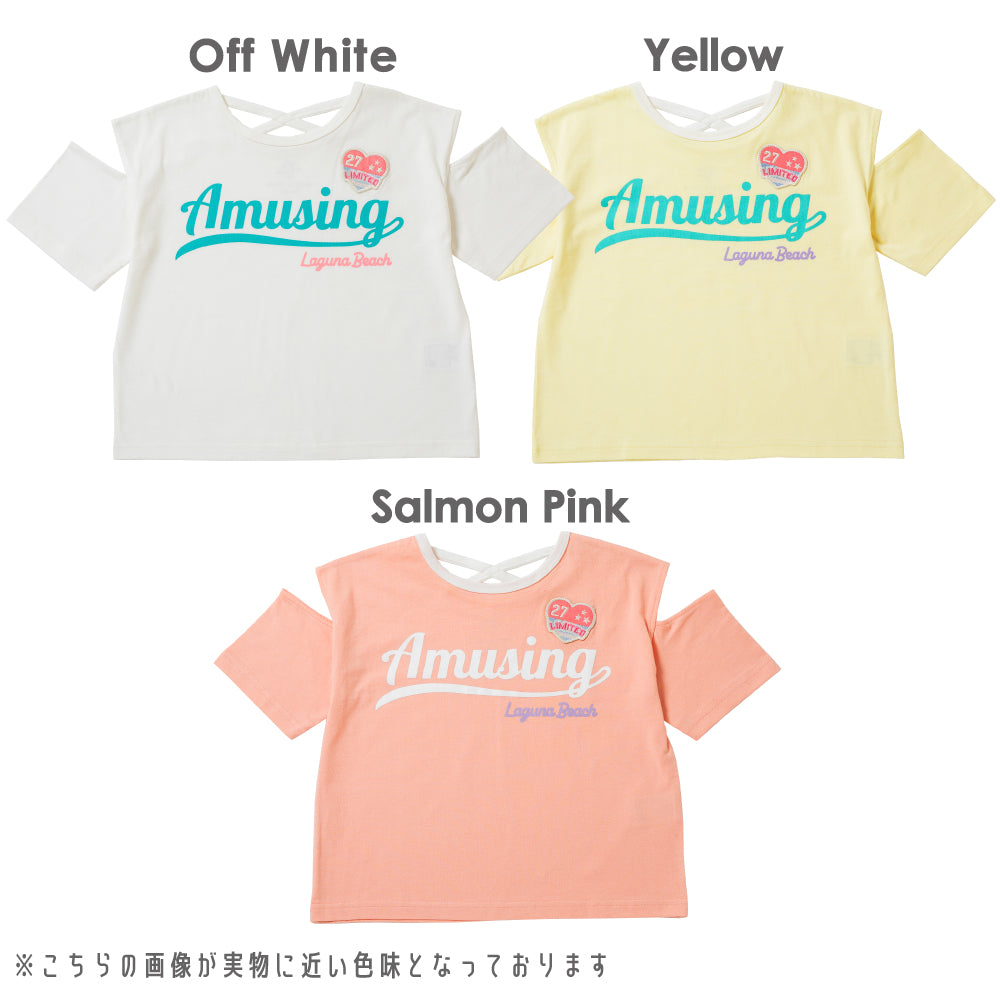 ワッペン付き半袖Tシャツ