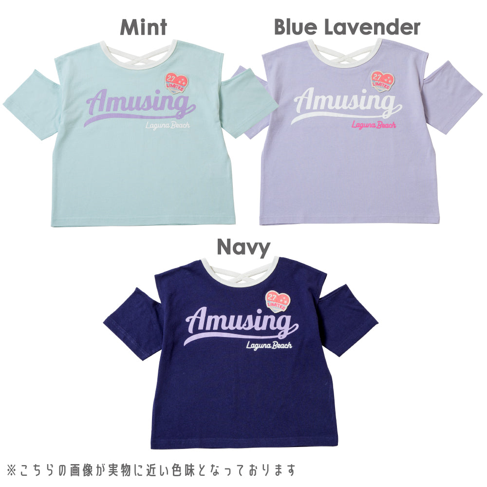 ワッペン付き半袖Tシャツ
