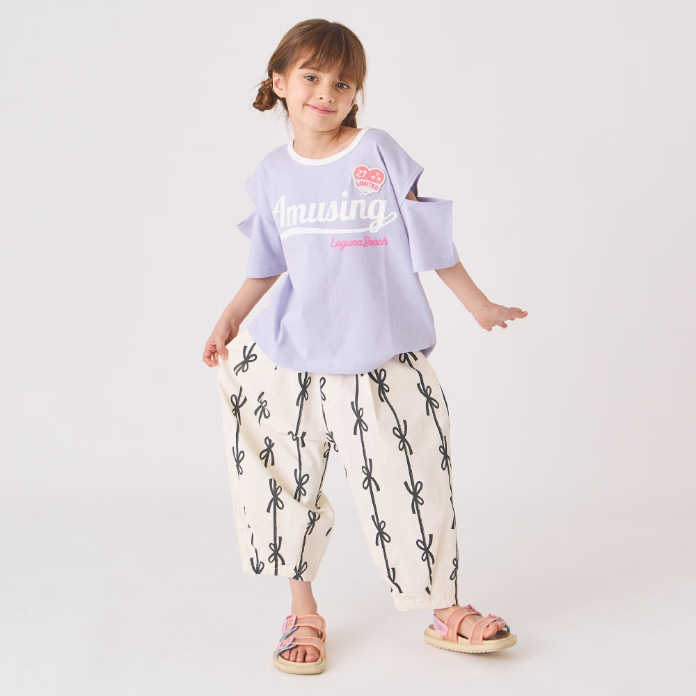 ワッペン付き半袖Tシャツ