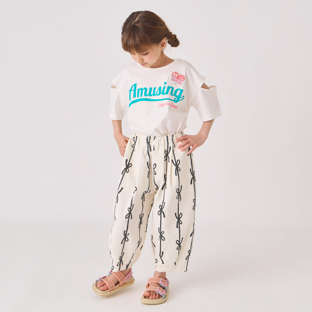 ワッペン付き半袖Tシャツ