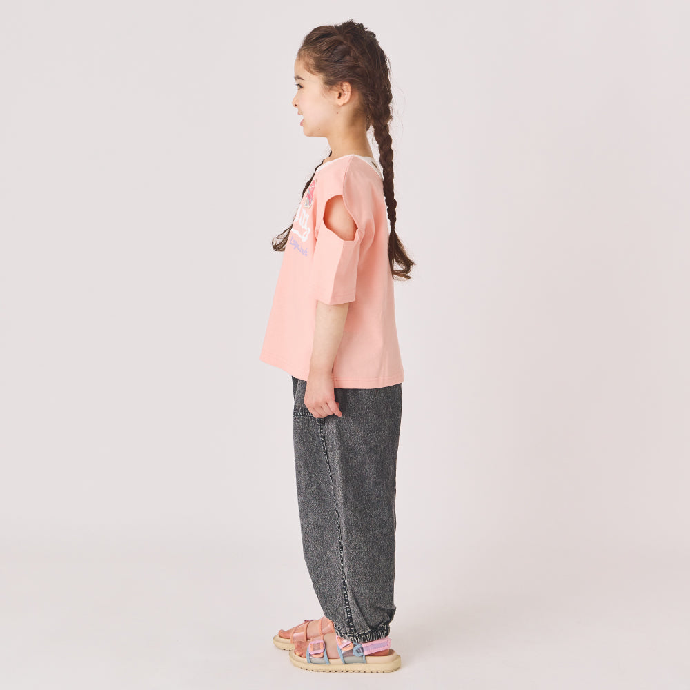 ワッペン付き半袖Tシャツ
