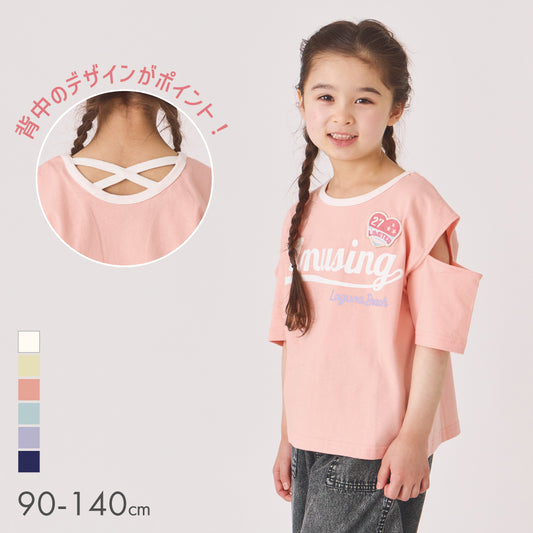 ワッペン付き半袖Tシャツ