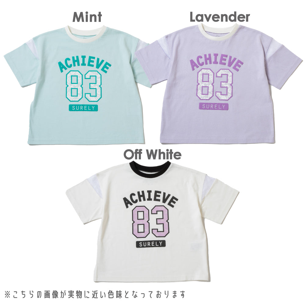 袖メッシュTシャツ