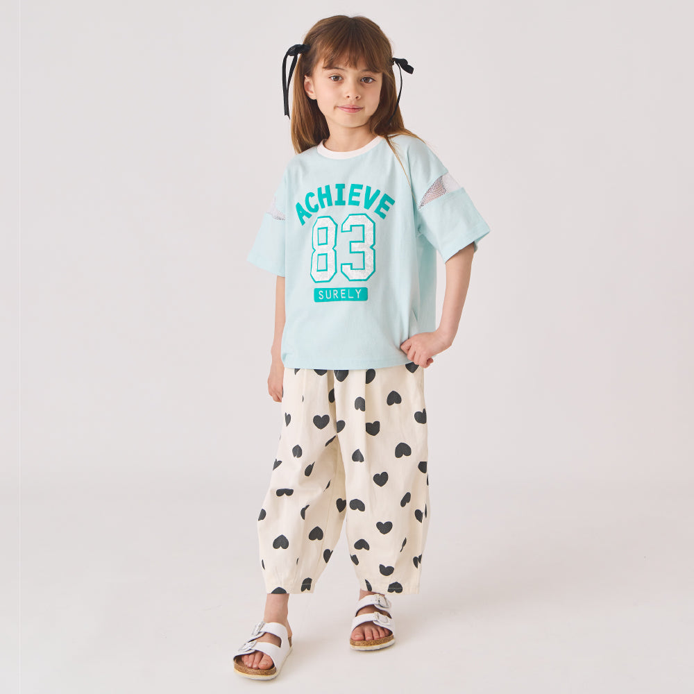 袖メッシュTシャツ