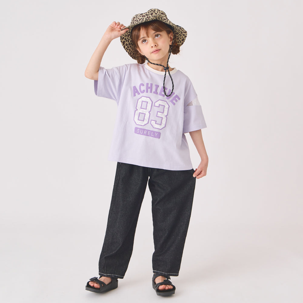 袖メッシュTシャツ
