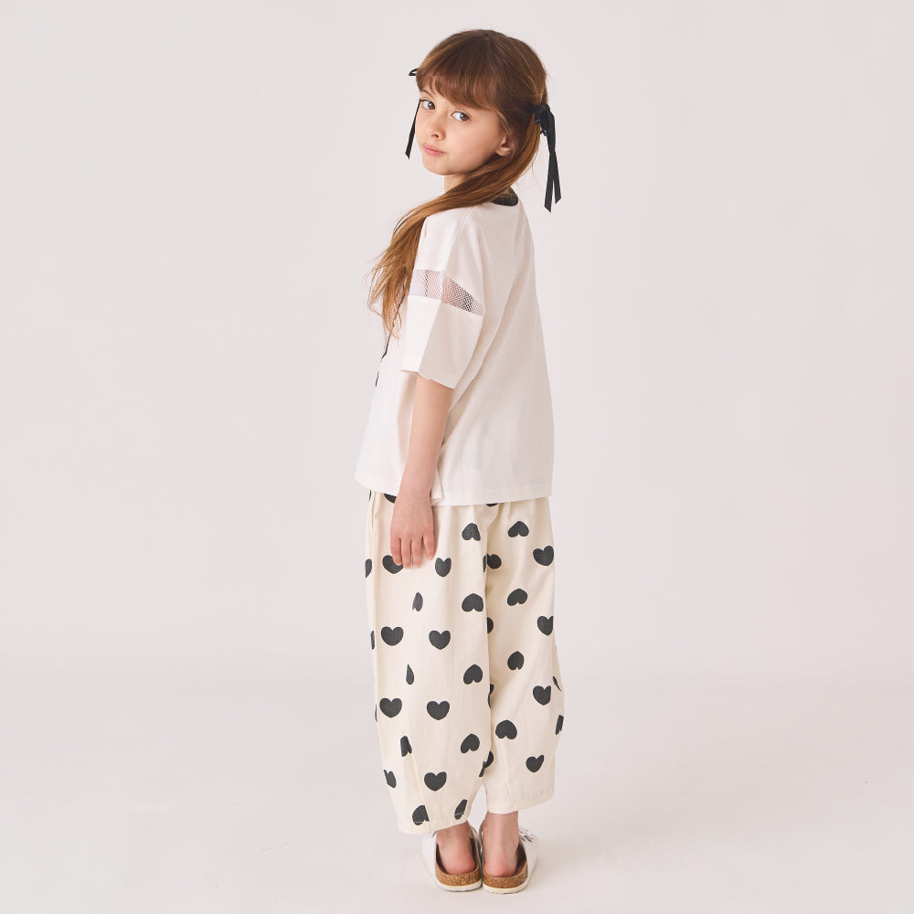 袖メッシュTシャツ