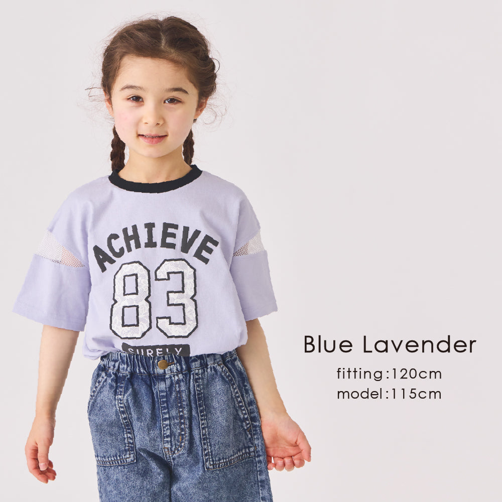 袖メッシュTシャツ