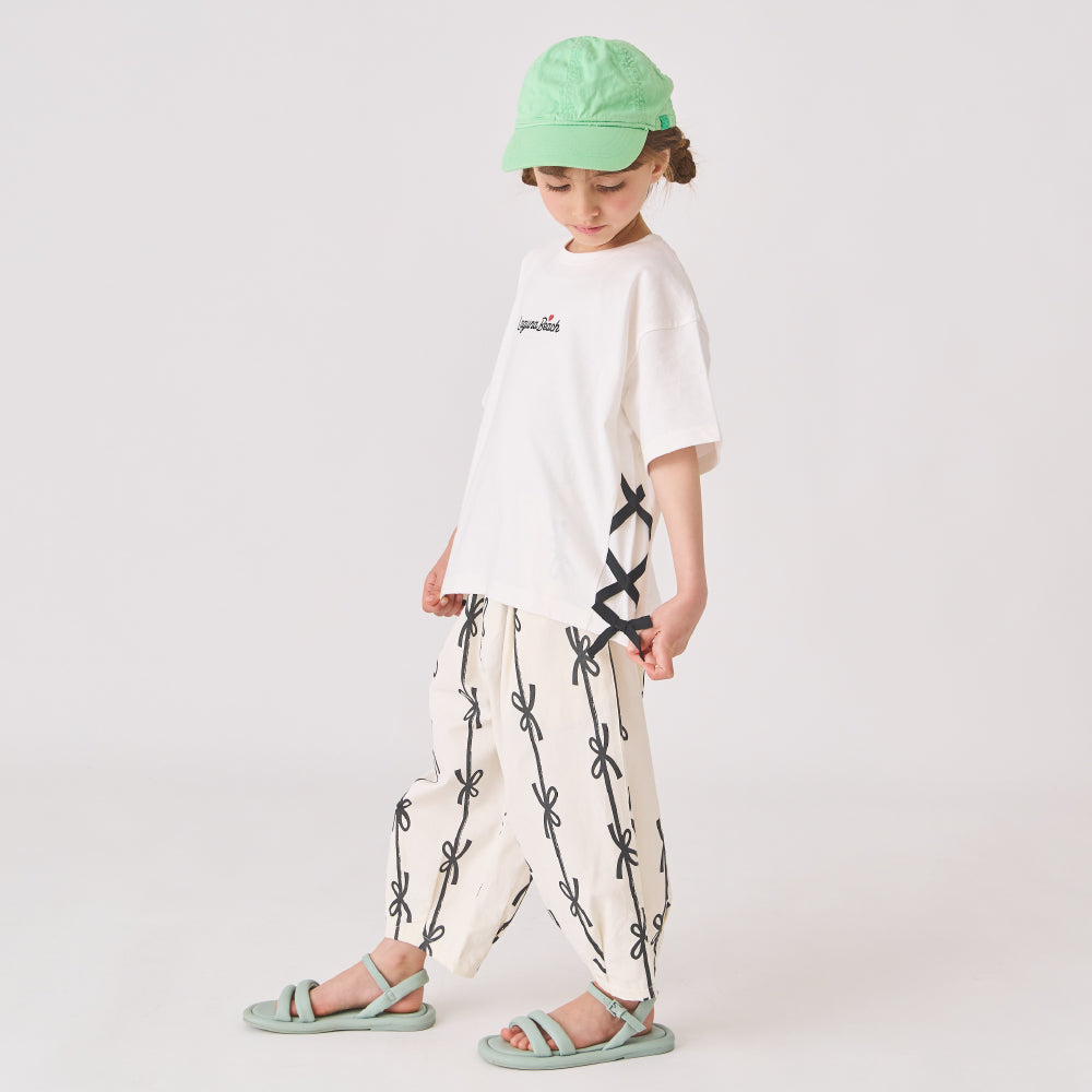 サイドリボンTシャツ