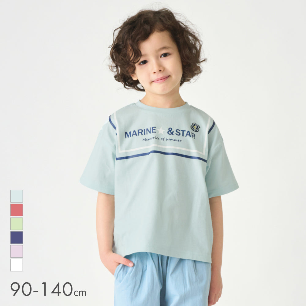 【夏割】 マリン風 プリントTシャツ