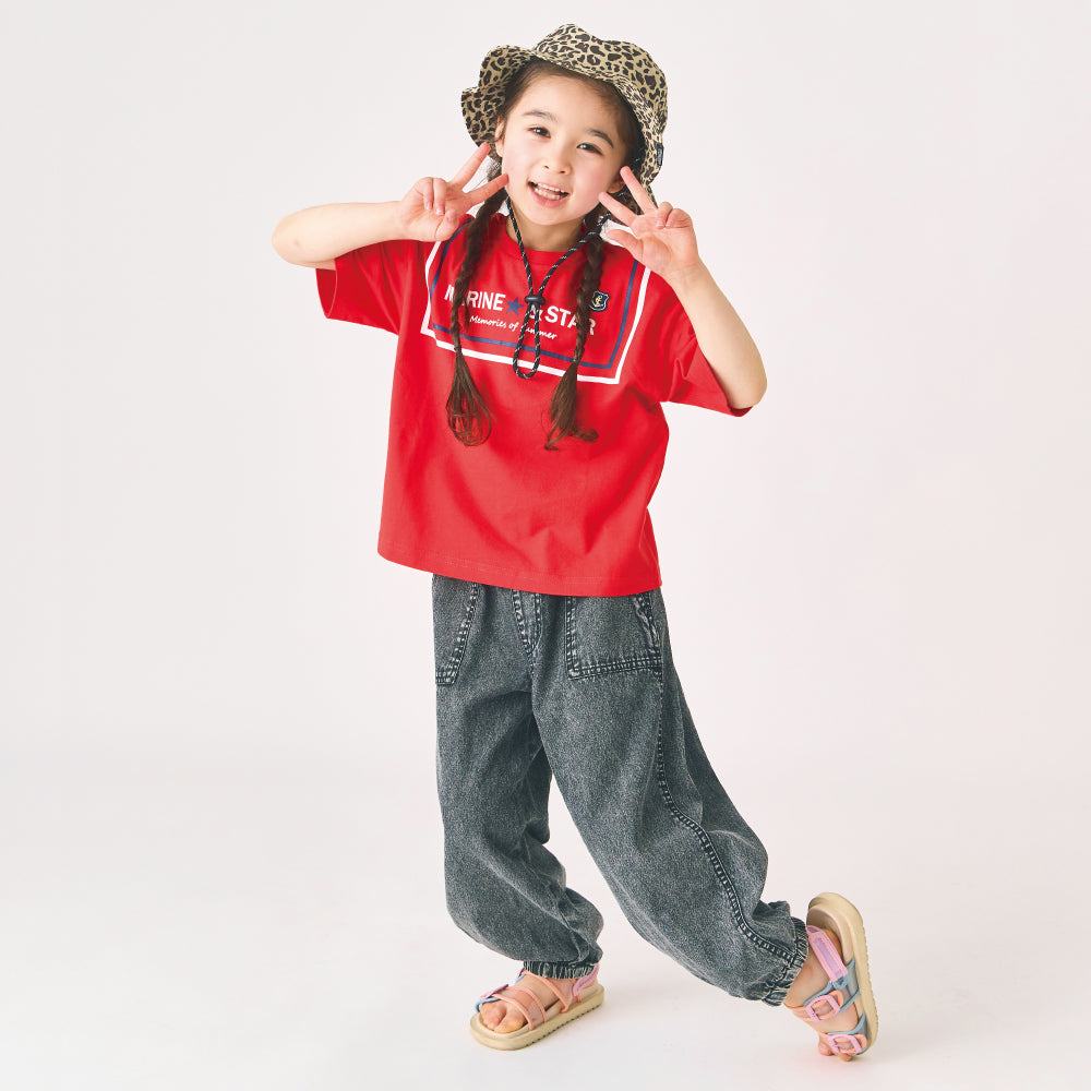 マリン風 プリントTシャツ
