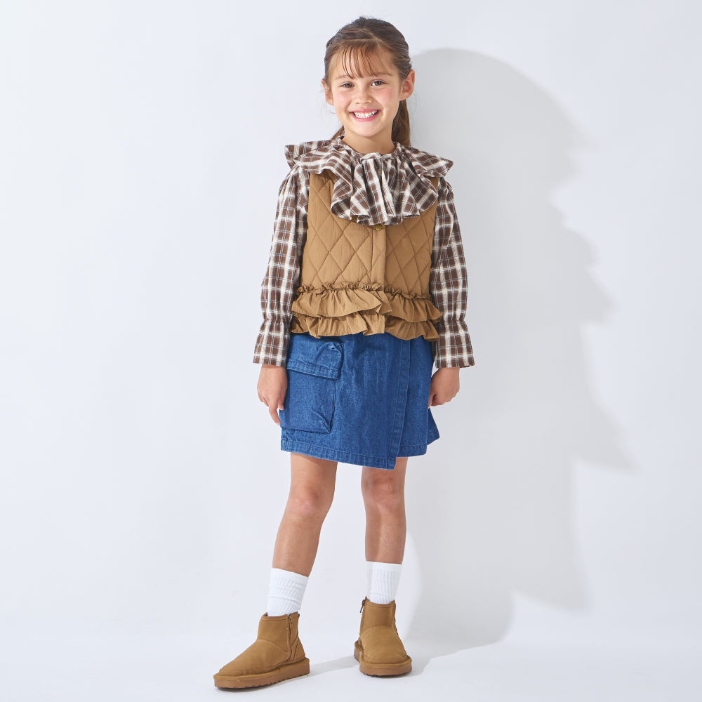 【2026年 春新作】デニム ラップ キュロット