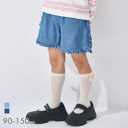 【2026年 春新作】デニム フリル ショートパンツ