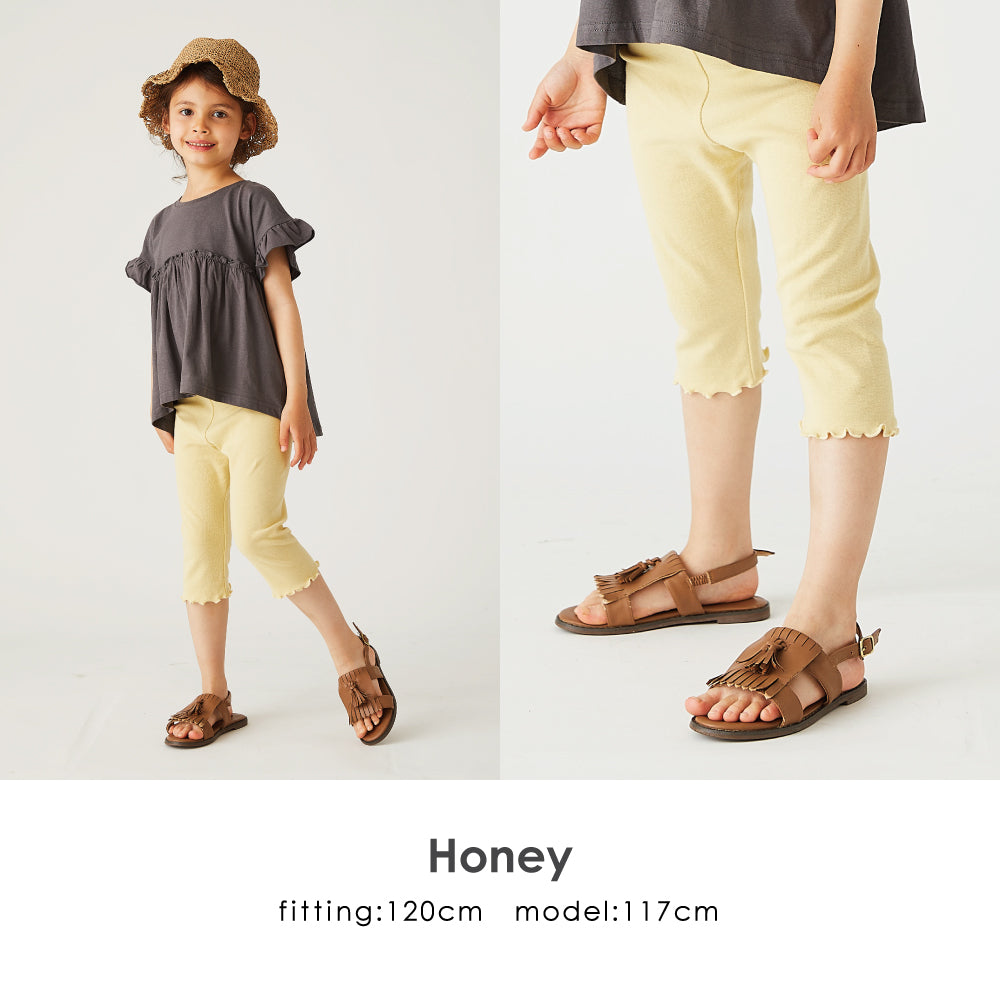 6分丈ストレッチレギンス(暖色)