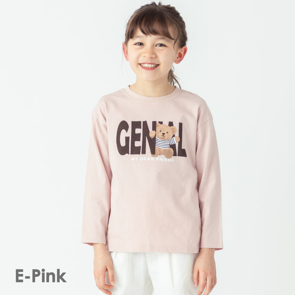 プリント長袖Tシャツ