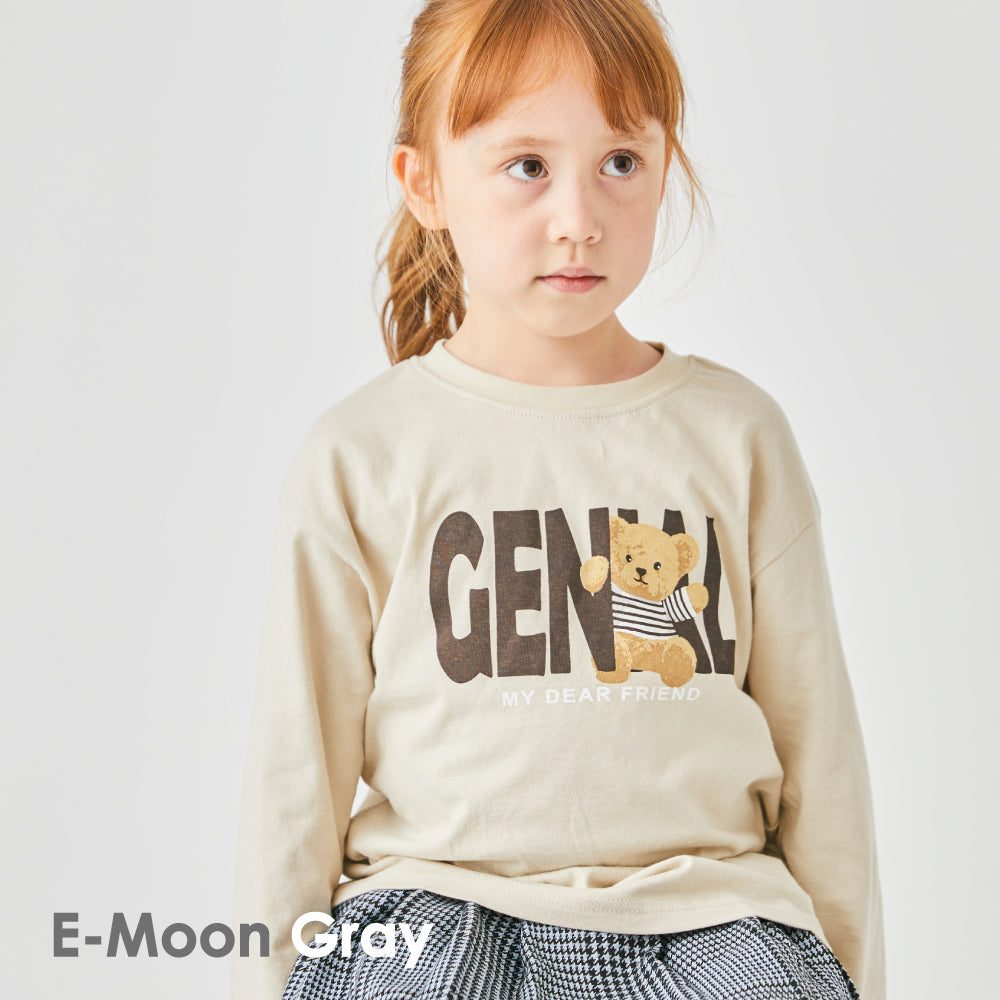 プリント長袖Tシャツ
