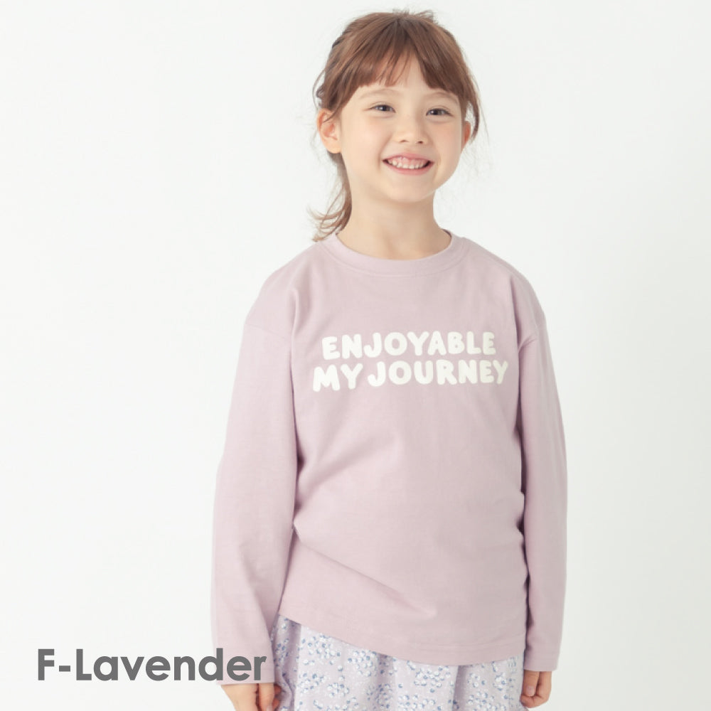プリント長袖Tシャツ