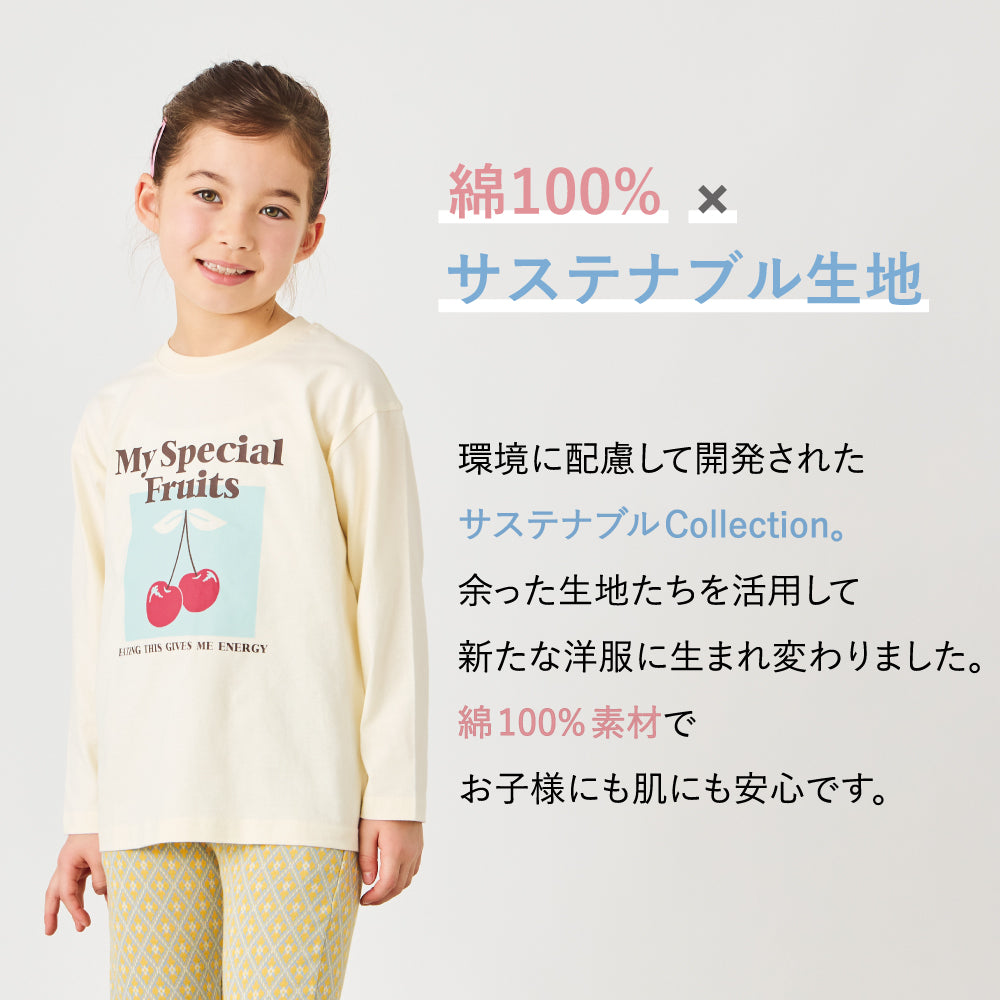 プリント長袖Tシャツ