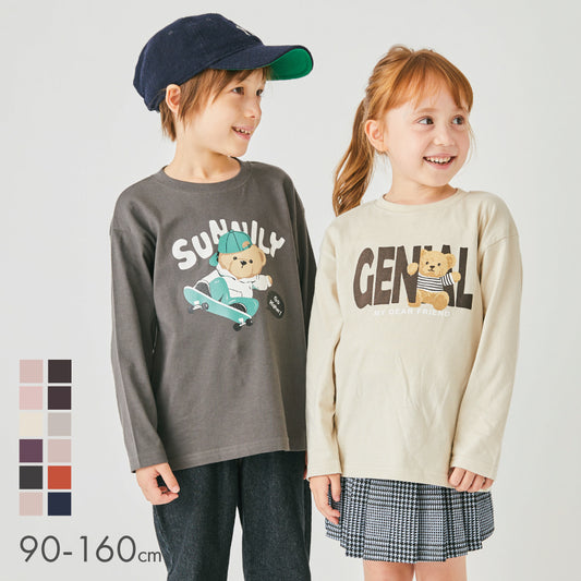 プリント長袖Tシャツ