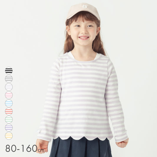 裾スカラップチュニック