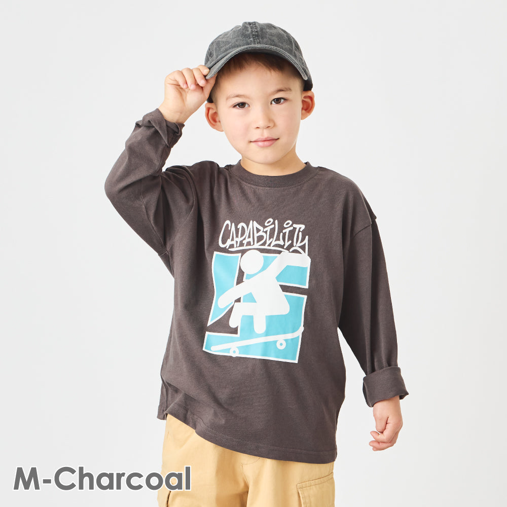 【最速!秋割】プリント長袖Tシャツ