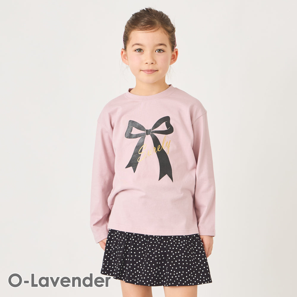 プリント長袖Tシャツ