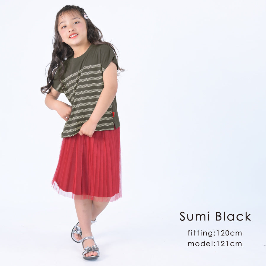 【OUTLET SALE】五線譜パネルボーダーTシャツ