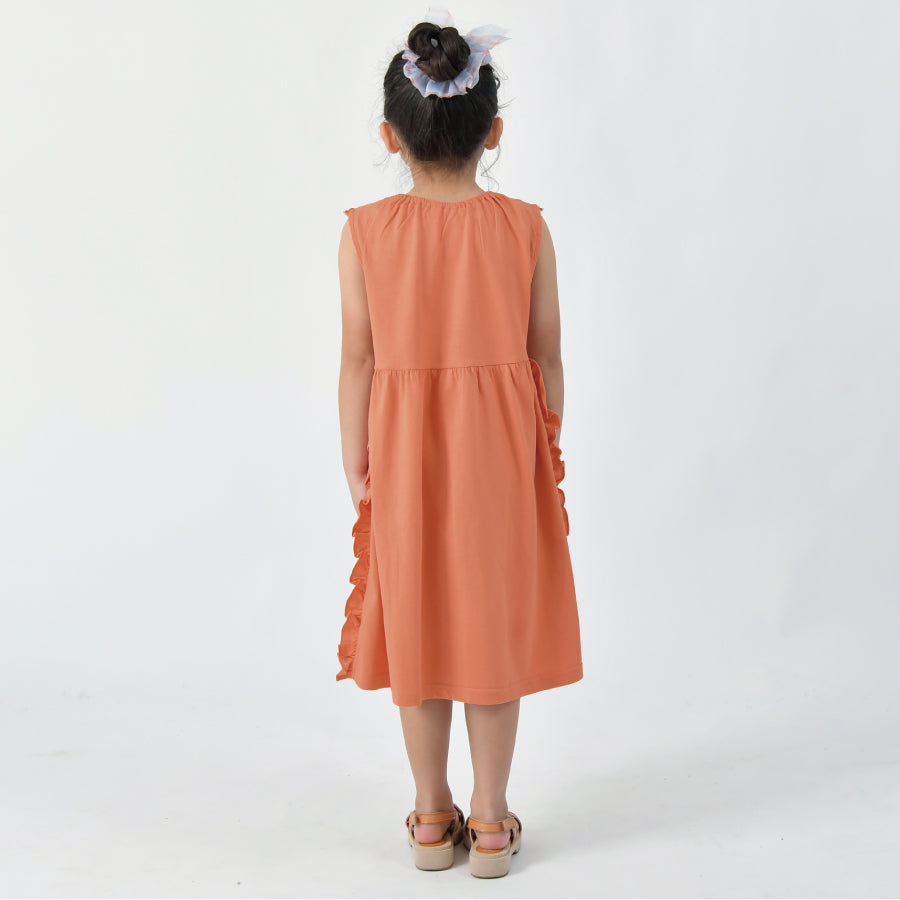 【OUTLET SALE】チェック衿付きワンピース