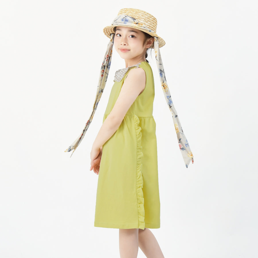 【OUTLET SALE】チェック衿付きワンピース