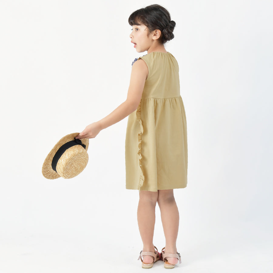 【OUTLET SALE】チェック衿付きワンピース