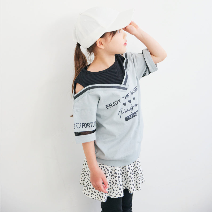 【OUTLET SALE】タンクフェイク半袖トップス