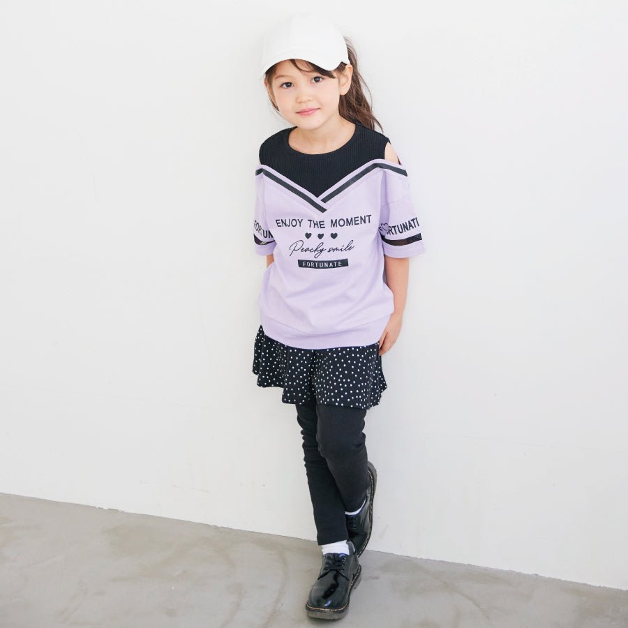 【OUTLET SALE】タンクフェイク半袖トップス