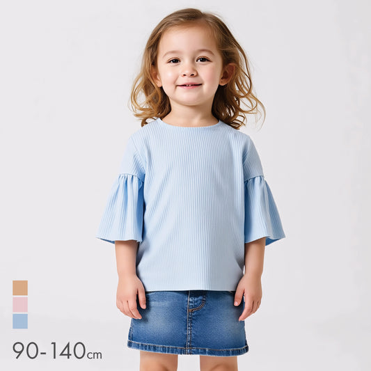 【OUTLET SALE】 5分袖　プリーツトップス