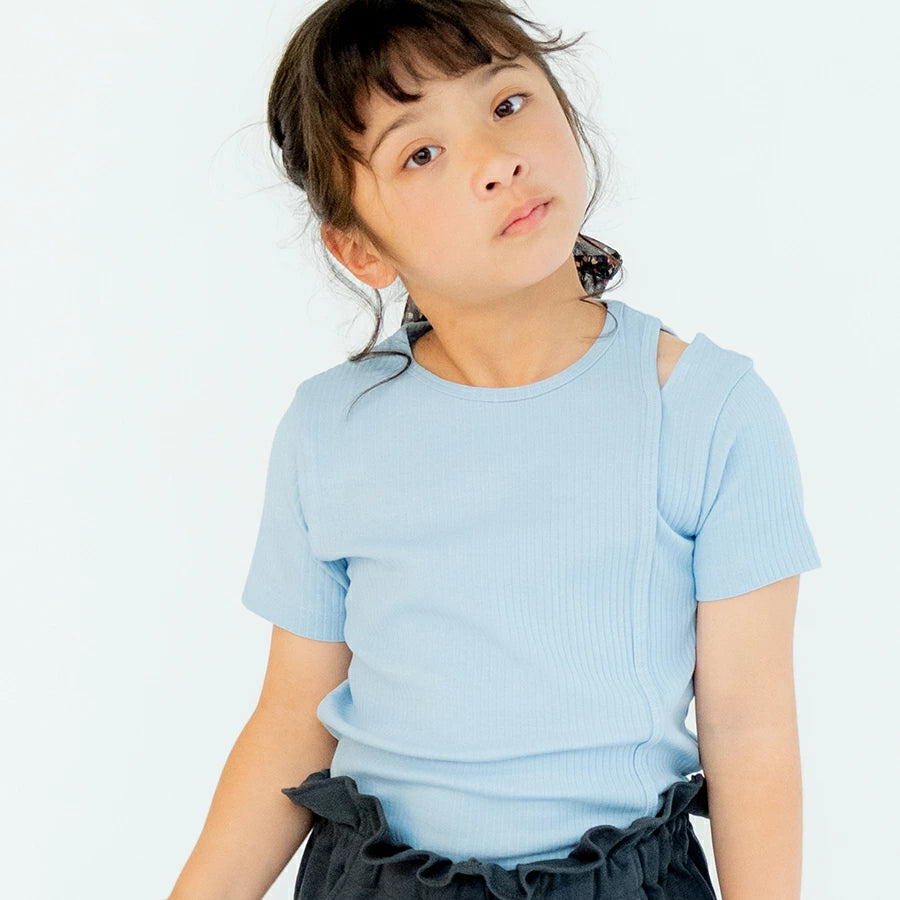 【OUTLET SALE】肩開き半袖トップス