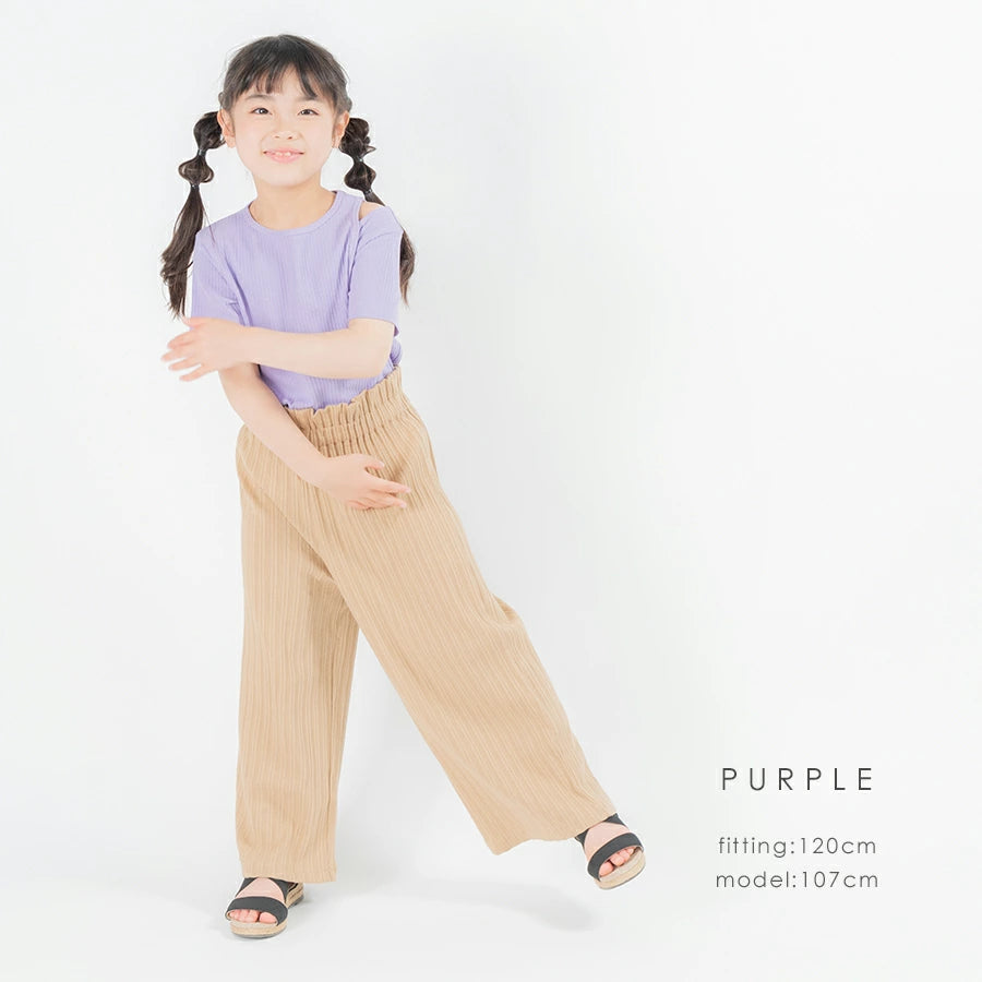 【OUTLET SALE】肩開き半袖トップス