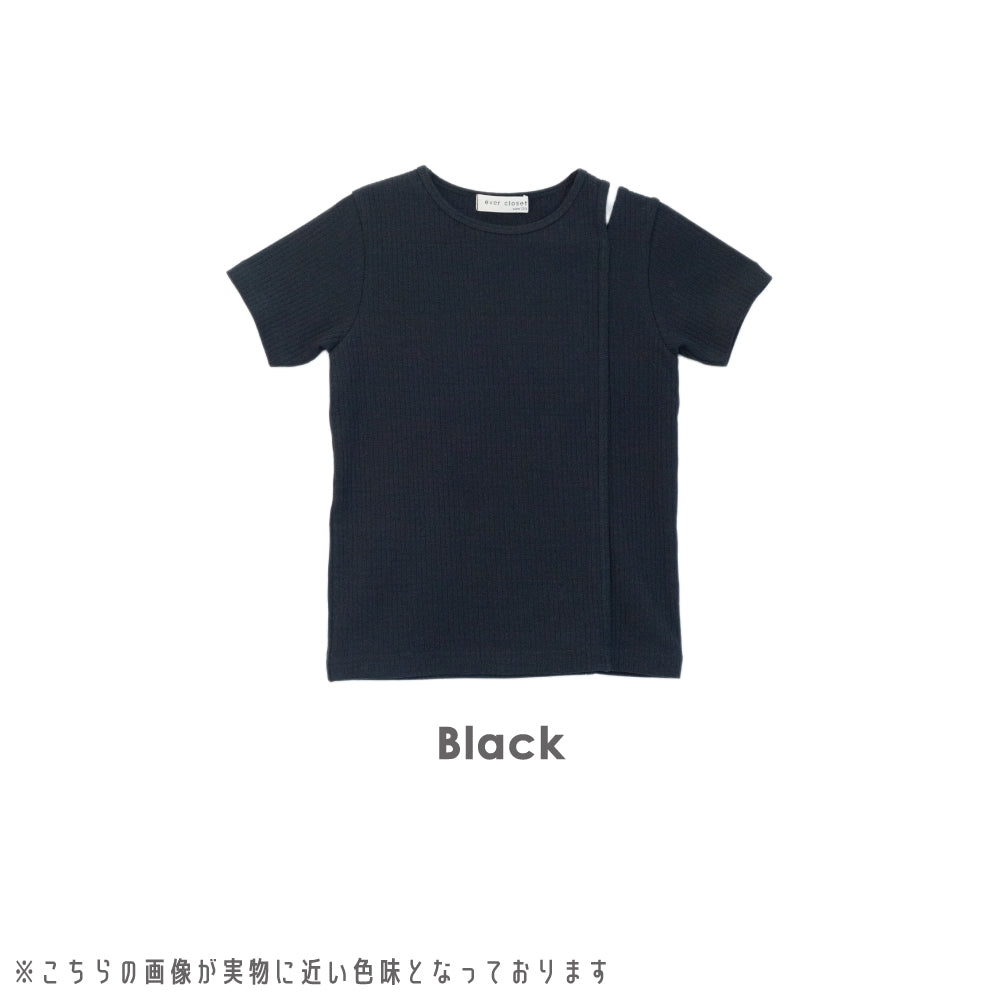 【OUTLET SALE】肩開き半袖トップス