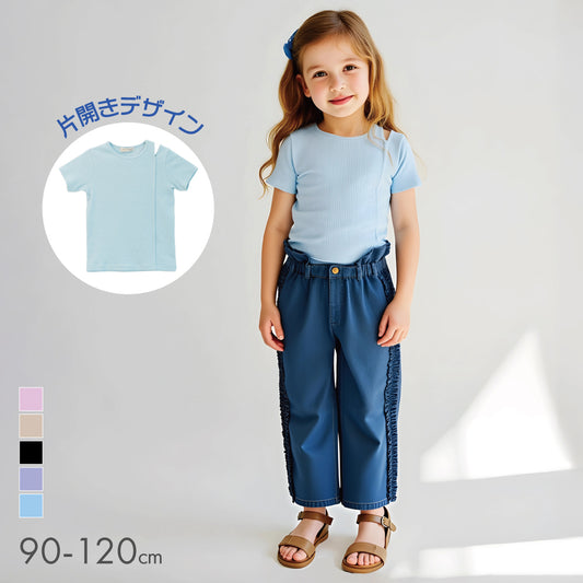 【OUTLET SALE】肩開き半袖トップス