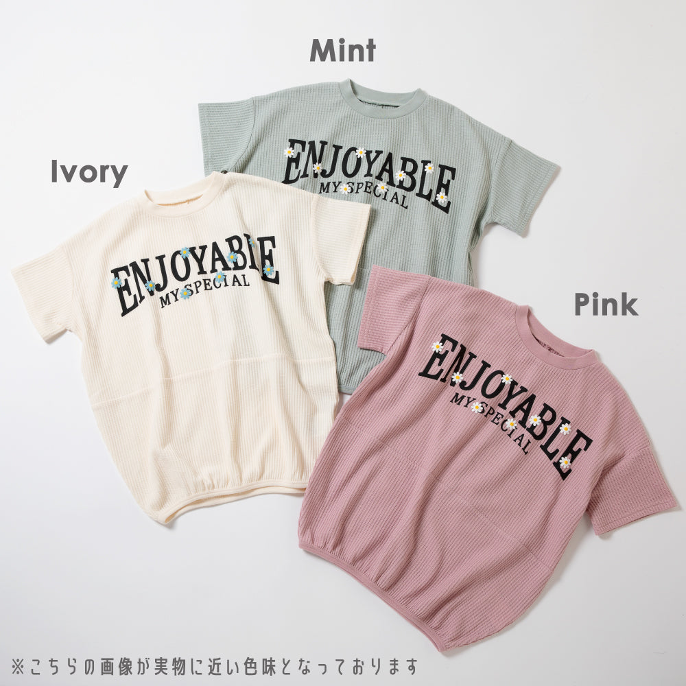 BIGシルエット ワッフルＴシャツ