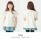 袖フリル半袖Tシャツ