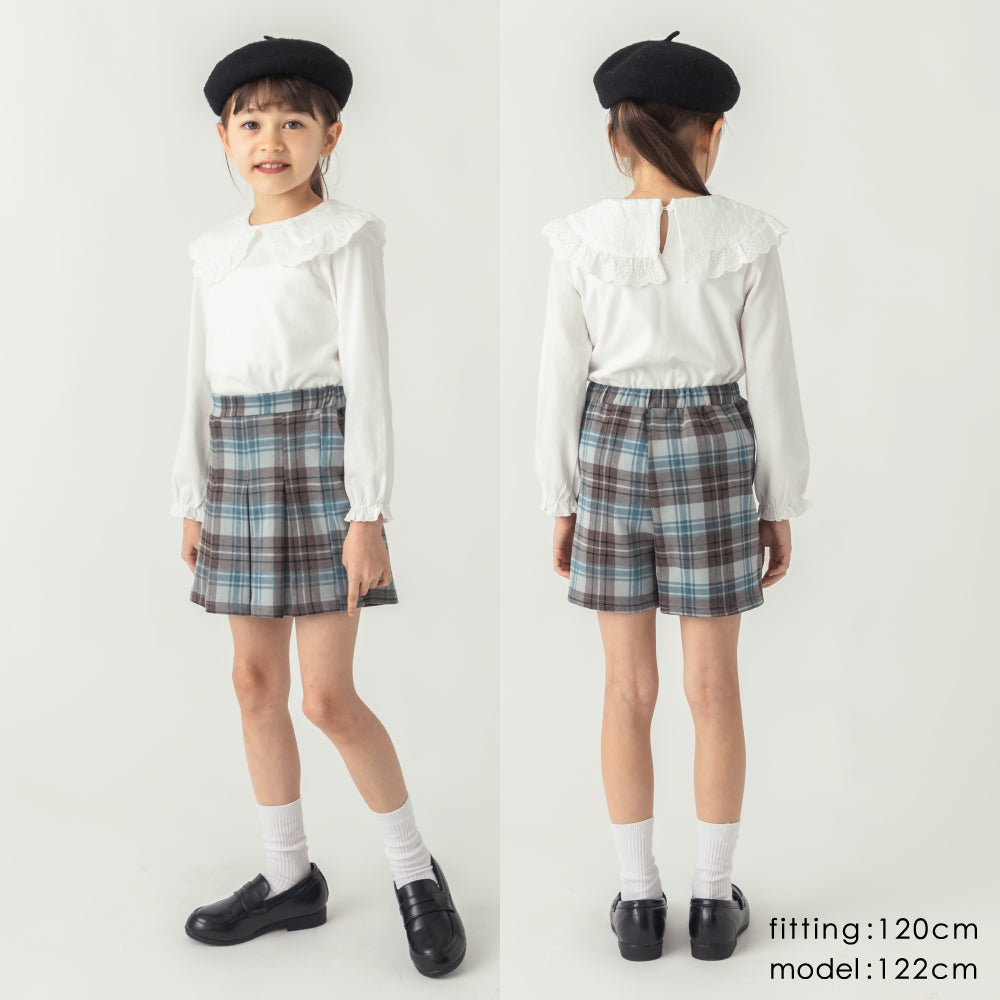 スウェット素材　総柄キュロット