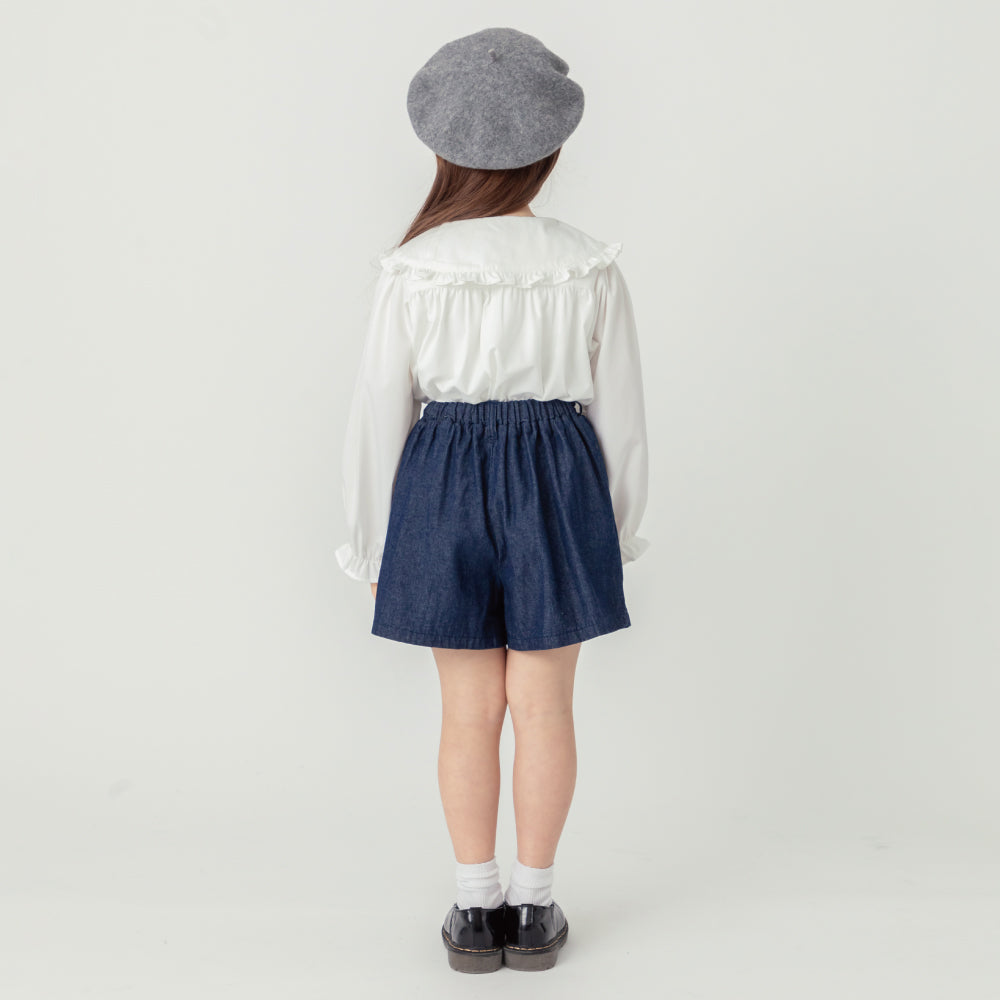【新色登場】 デニムプリーツキュロット