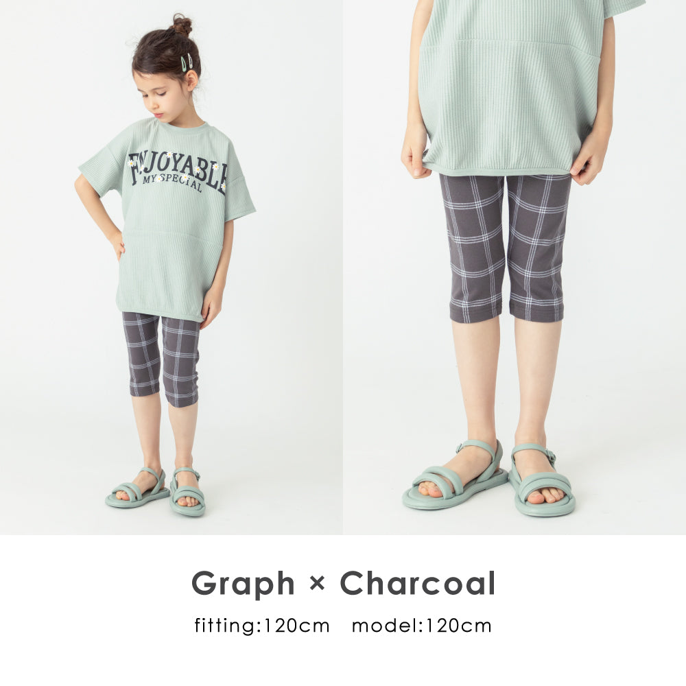 【2026年 春新作】6分丈総柄レギンス