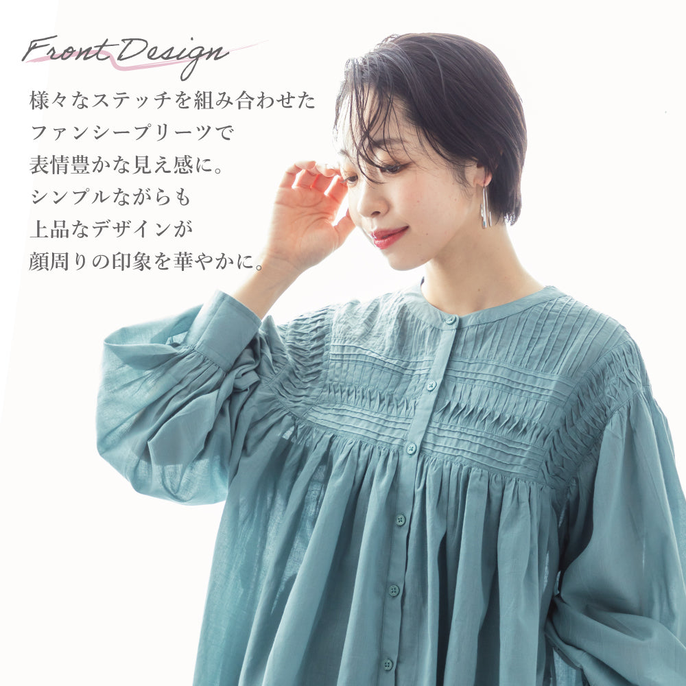 【Ladies】 インド綿 シアーブラウス