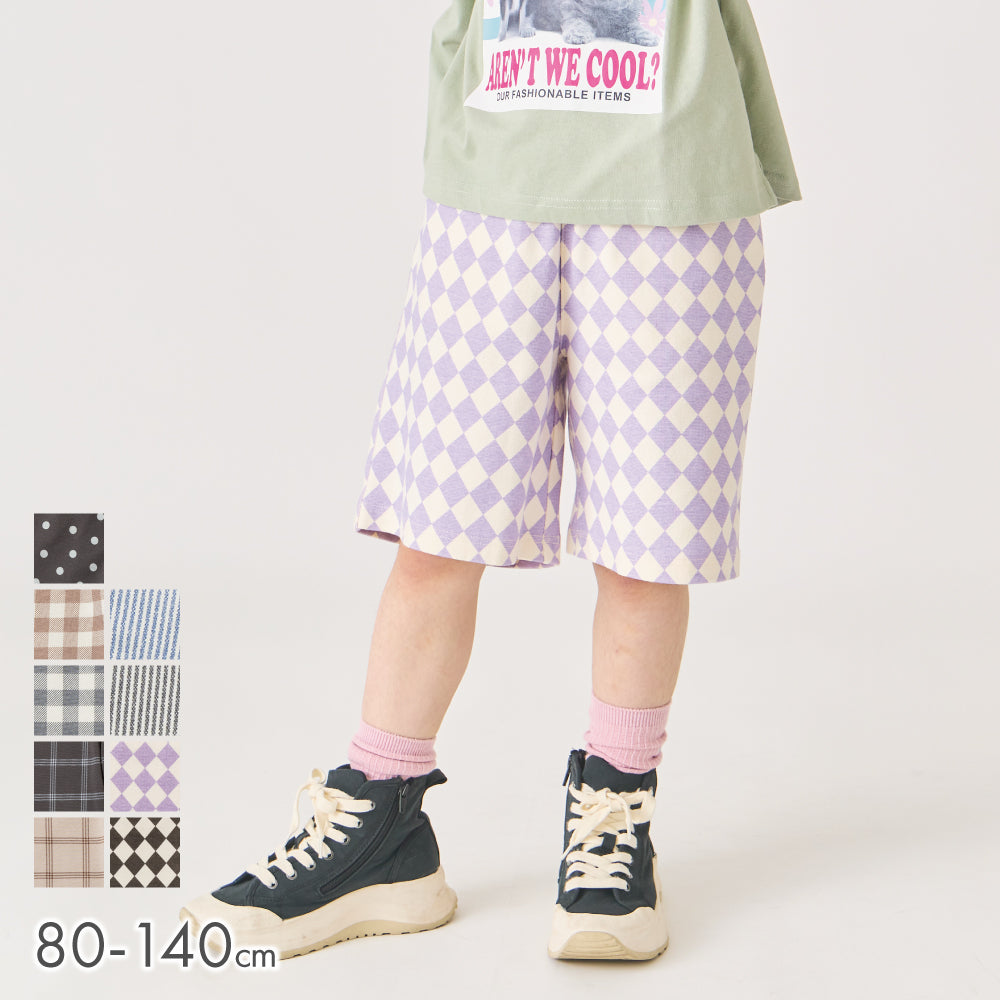 総柄ハーフパンツ