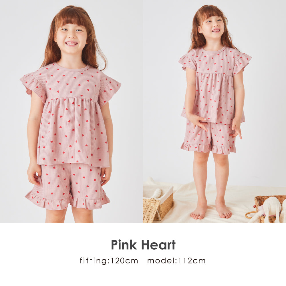 総柄ワッフルパジャマ