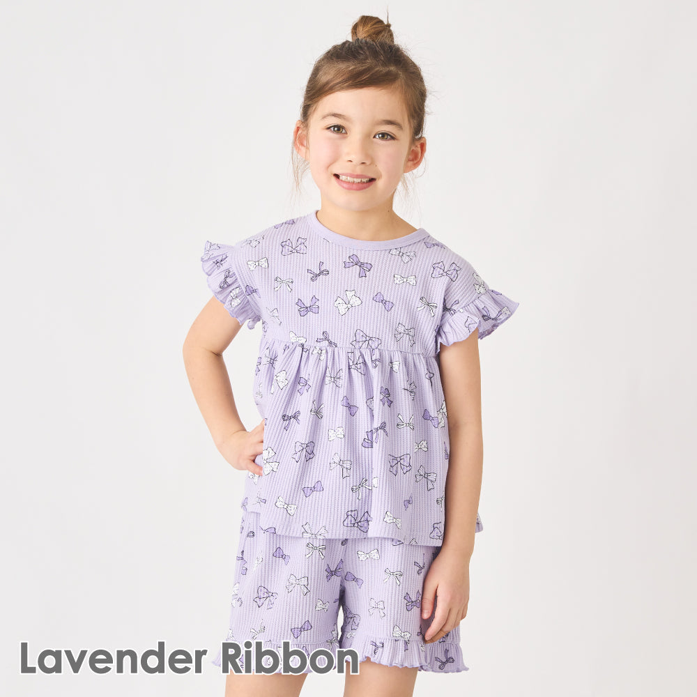 総柄ワッフルパジャマ