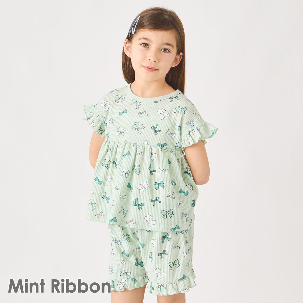 総柄ワッフルパジャマ