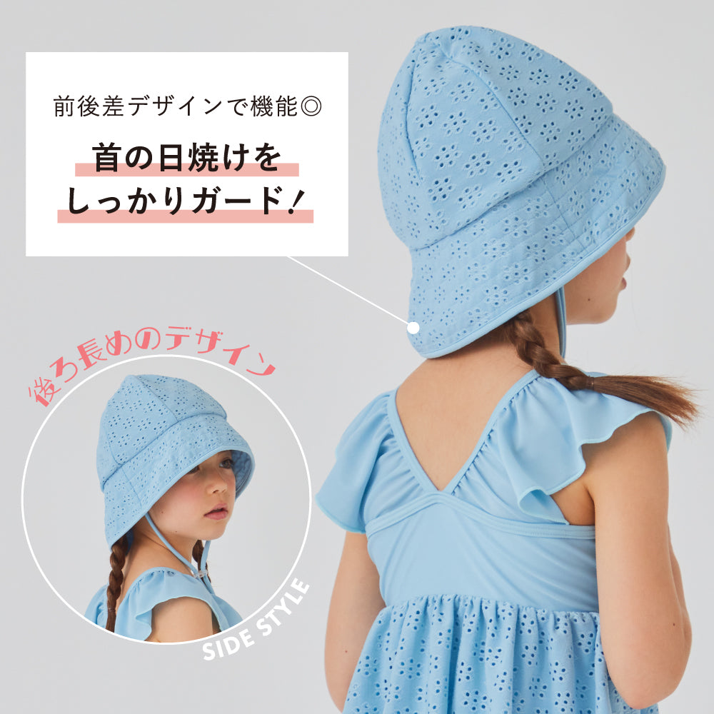 【初夏割】 UVカット90%以上 フラワースイムハット